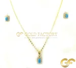 Turquoise Pendant Set & Chain