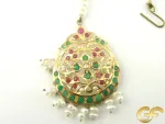 Tikka with Emeralds, Rubies and Pearls