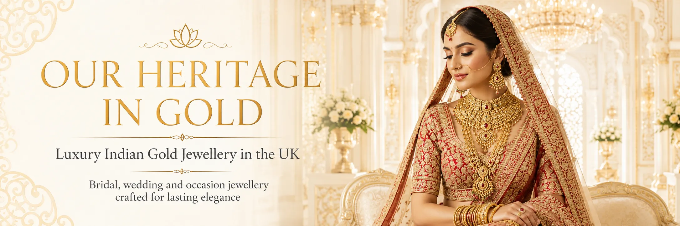 Our heritage in gold, luxury Indian gold jewellery in the UK from Gold Factory for bridal, wedding and occasion wear